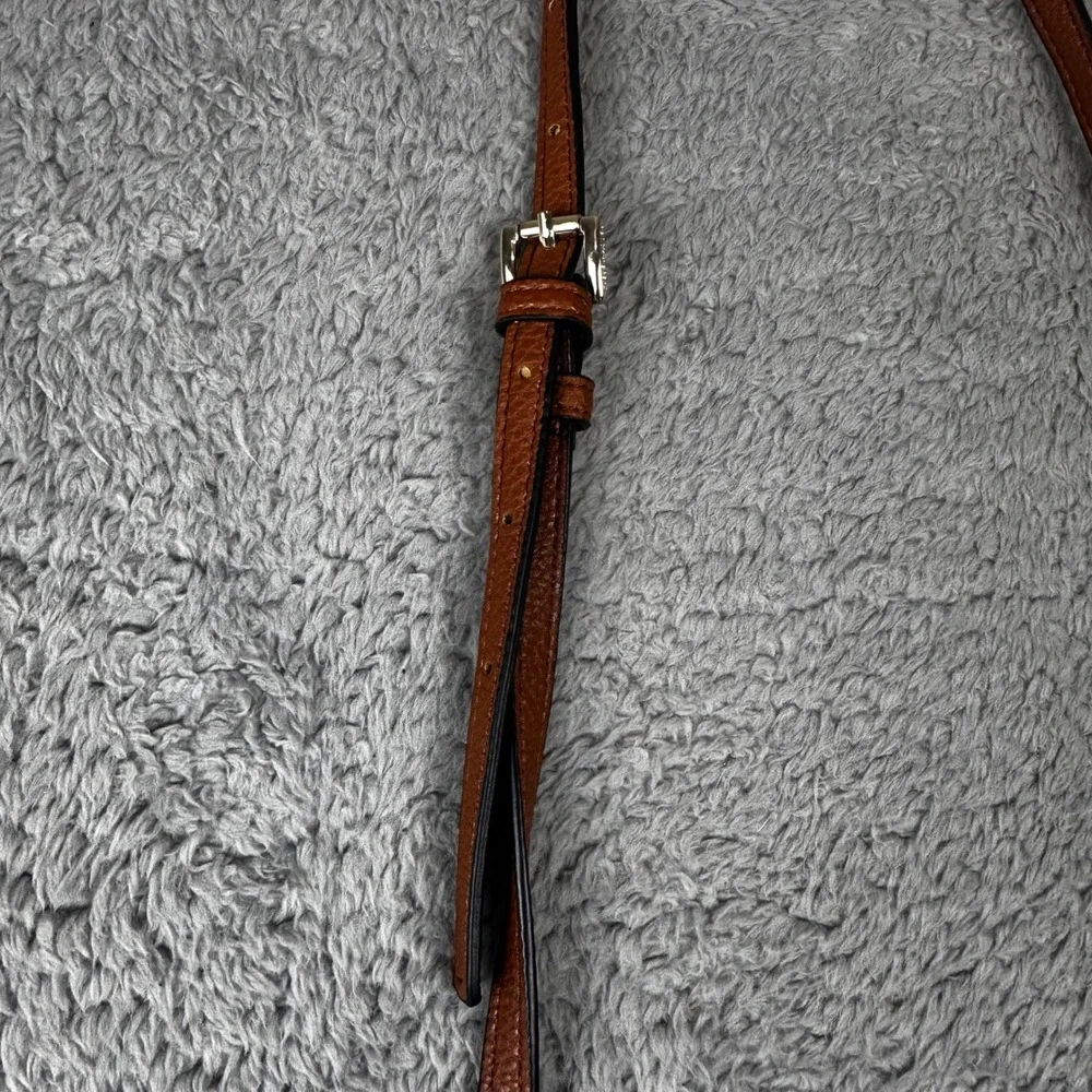 Steve Madden‎ Crossbody Bag Womens Small Cognac Brown Pebbled Gold Hardware New